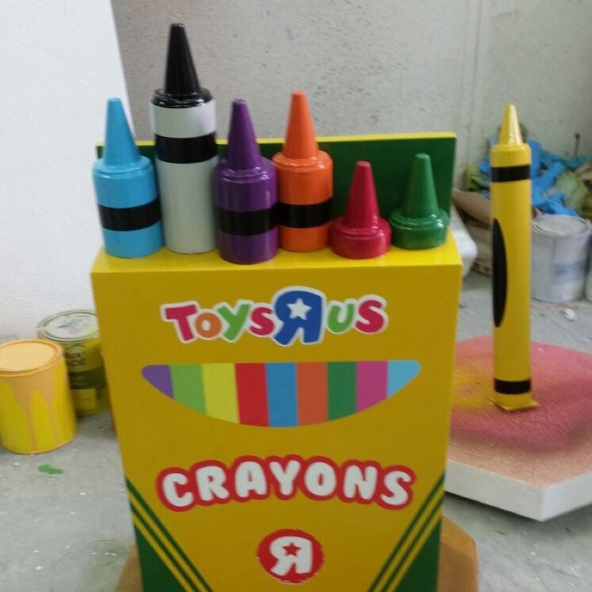 3D printing service for 2D designs & prototypes. Box of crayons prop created using 3D printing service.